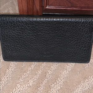 Coach leather checkbook wallet